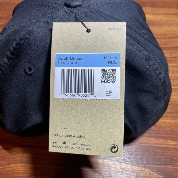 Nike Pro Cap Structured Round Bill Hat M/L Flat Bill Snapback FJ0437 010 Black - Picture 7 of 8